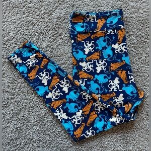 LULAROE Disney Aladdin TC2 (Tall Curvy 2) Sizes 20-26 Leggings Blue Soft Comfy
